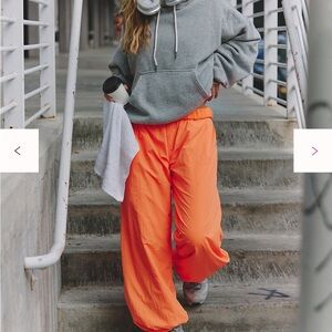 Free people turn it up hot watermelon fleece pants